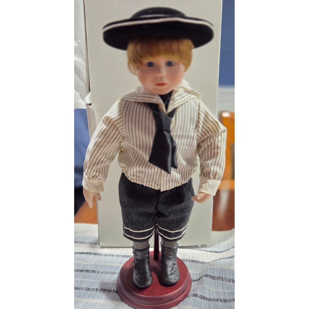 Lenox Colin "The Ellis Island Collection" Fine Porcelain Doll with Stand In Box